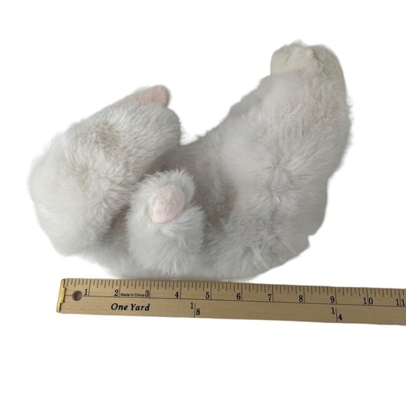 Vintage Applause White Bunny Rabblit Plush Stuffed Animal Toy Easter Pink Eyes - Picture 6 of 8